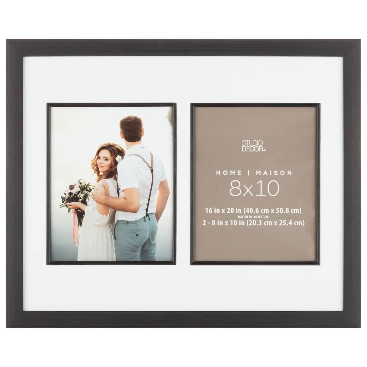 8 Pack: 2 Opening Black 8" x 10" Collage Frame with Mat, Home by Studio Décor®